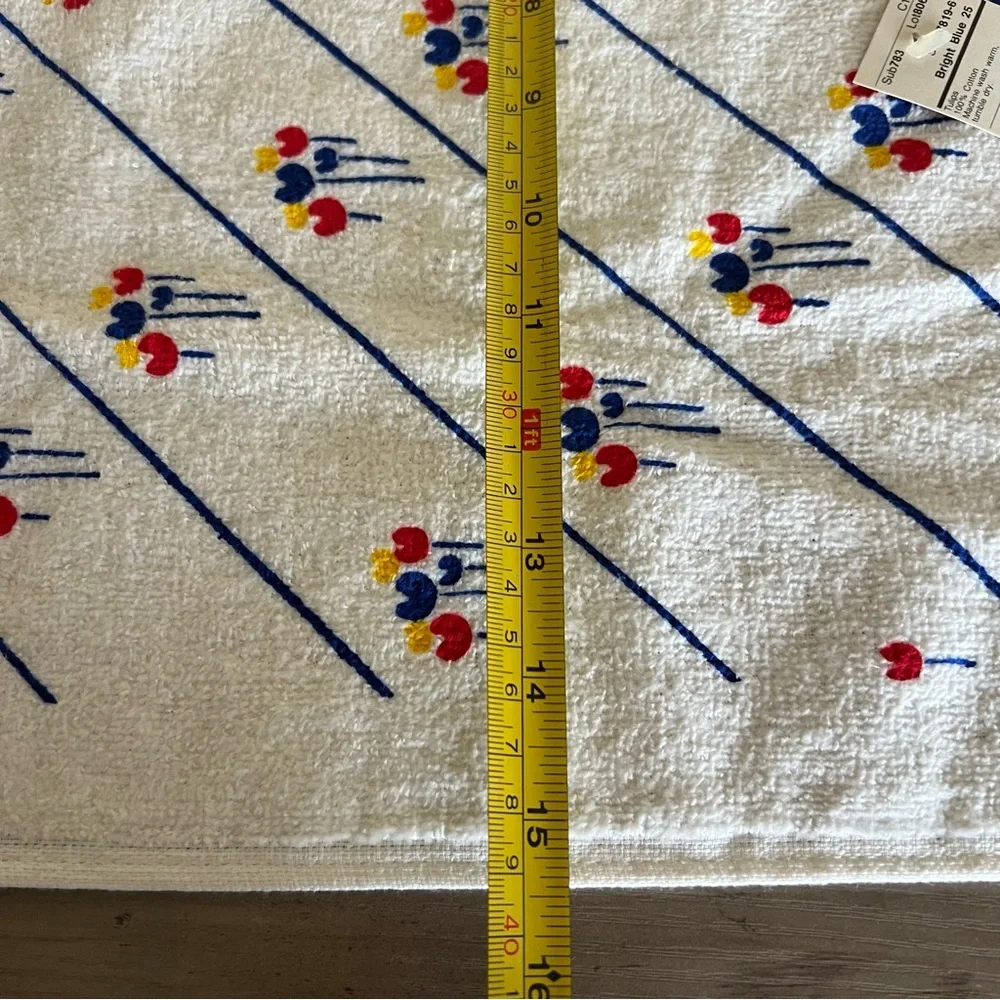 Vintage Cecil Saydah Screen Prints Kitchen Hand Towel 1984 Tulips New Old Stock